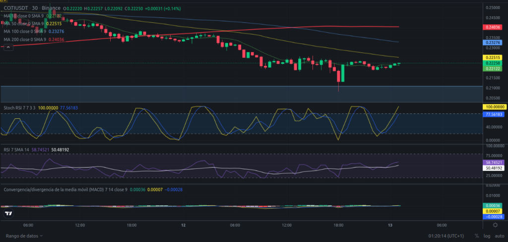 Precio de criptomoneda COTI hoy – 13/03/2024