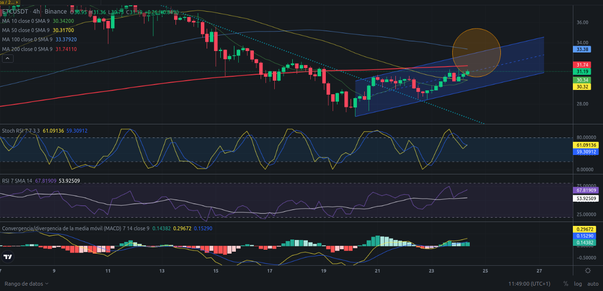 Ideas de trading para ETC (Ethereum Classic) hoy – 24/03/2024